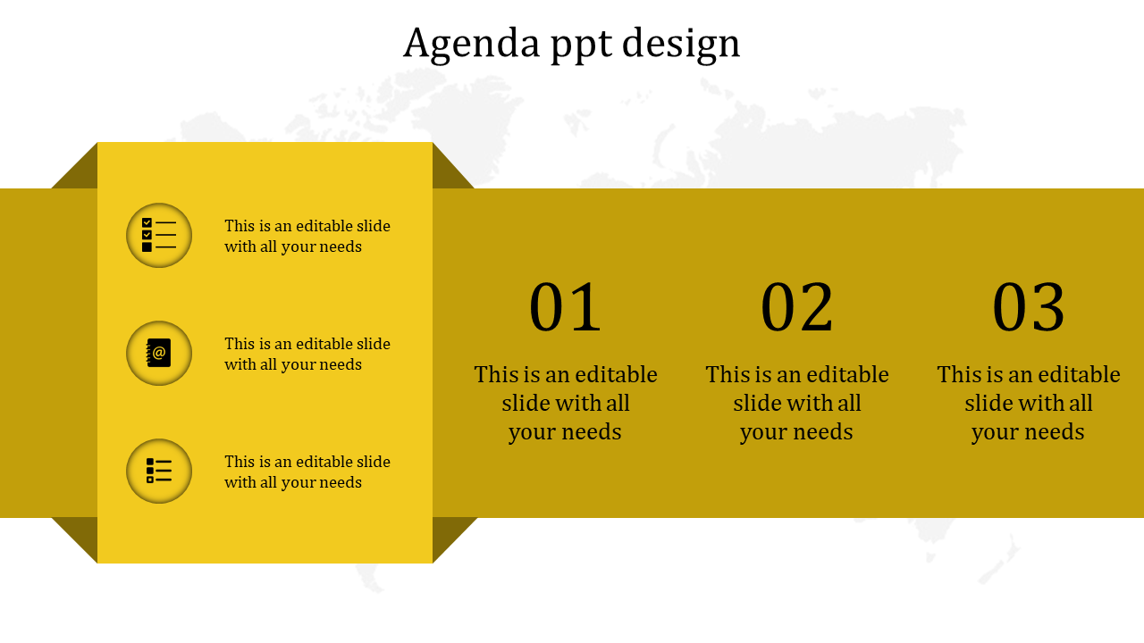 Our Predesigned Agenda PPT Design Slides Presentation